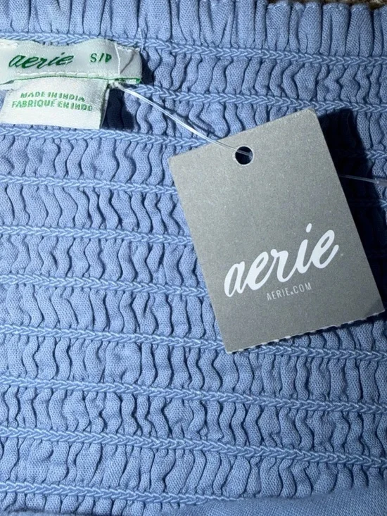 NWT aerie Light Blue Eyelet Tie-Front Camisole - Picture 5 of 6